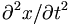 \partial ^2x / \partial t^2